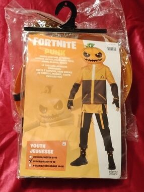 Fortnite Punk Youth Costume, New